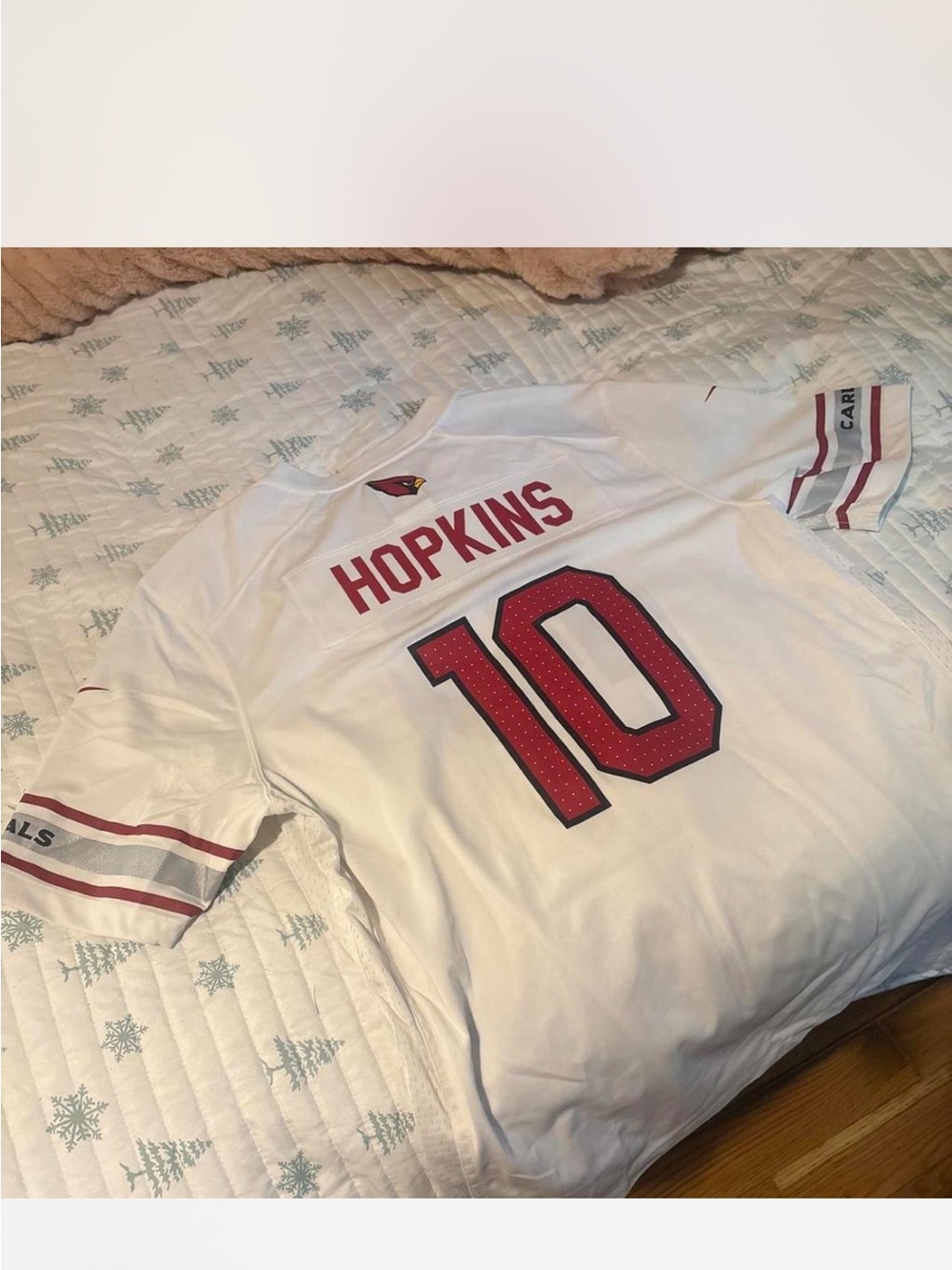 White and Red Football Jersey Bedding Throw - Hopkin Style